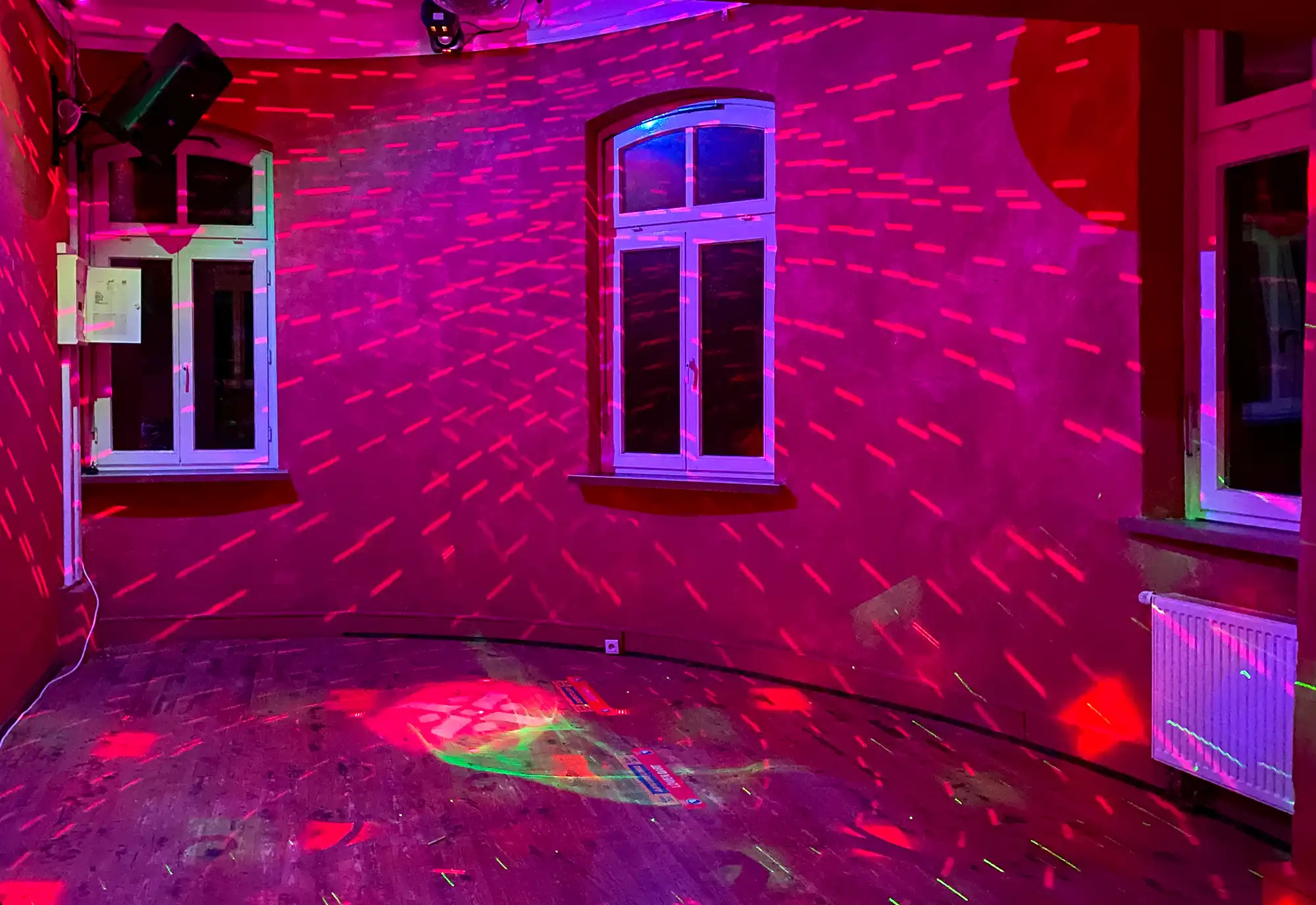Party im Wasserturm Hamburg — Lasershow und Disco-Atmosphäre